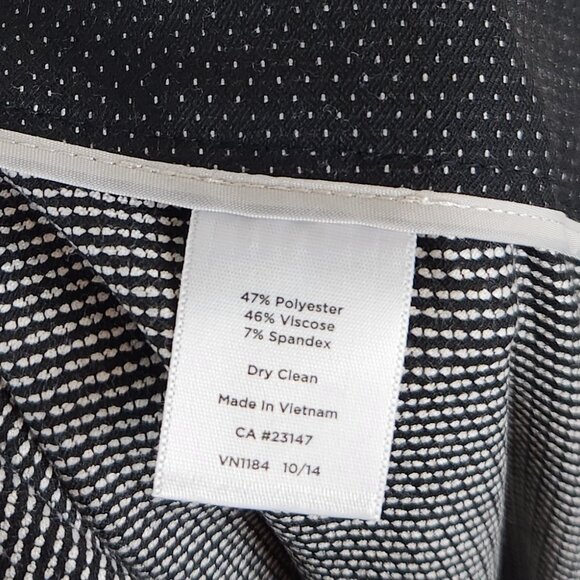 Talbots Black Micro Polka Dot Wide Leg Slacks Pants sz 12 Office Career - Picture 9 of 9